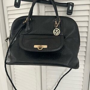 DKNY Black Purse with Gold Details